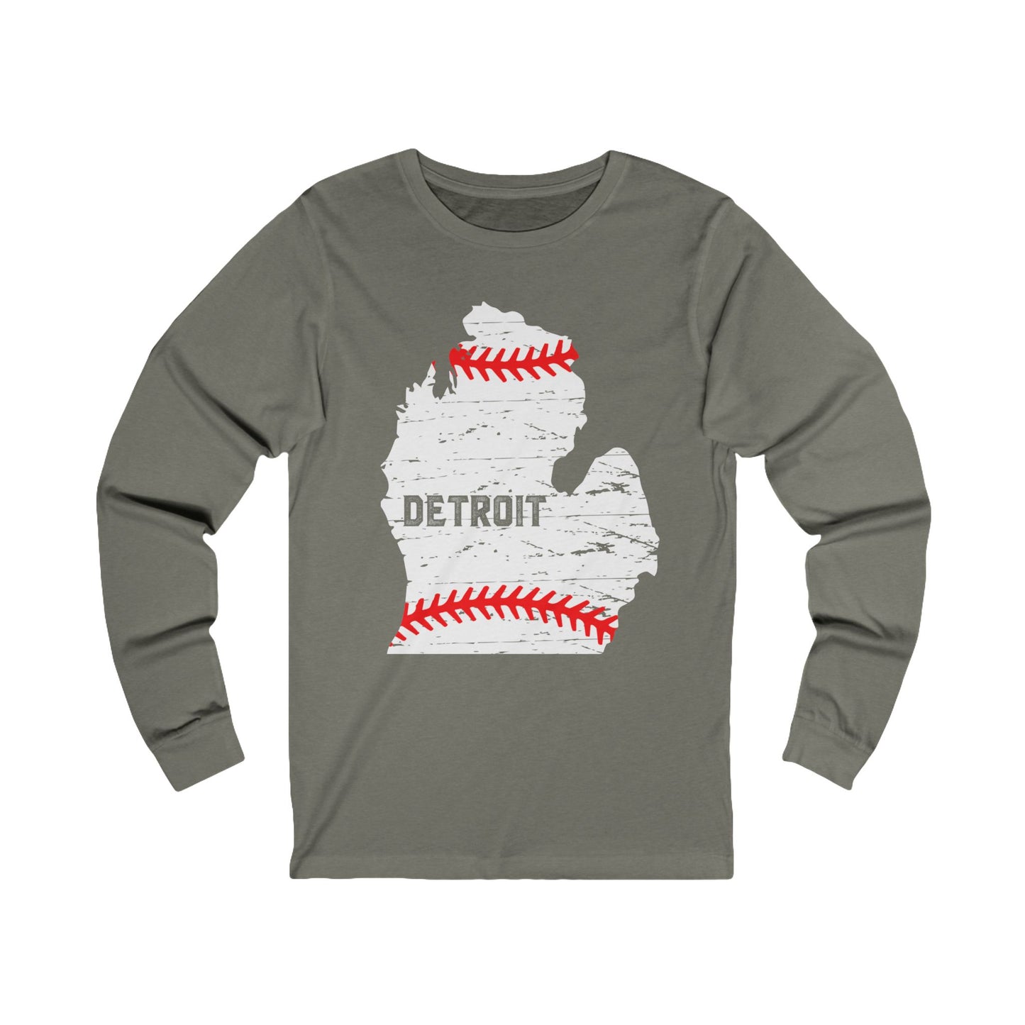 Detroit Tiger Baseball Unisex Jersey Long Sleeve Tee 2 prints