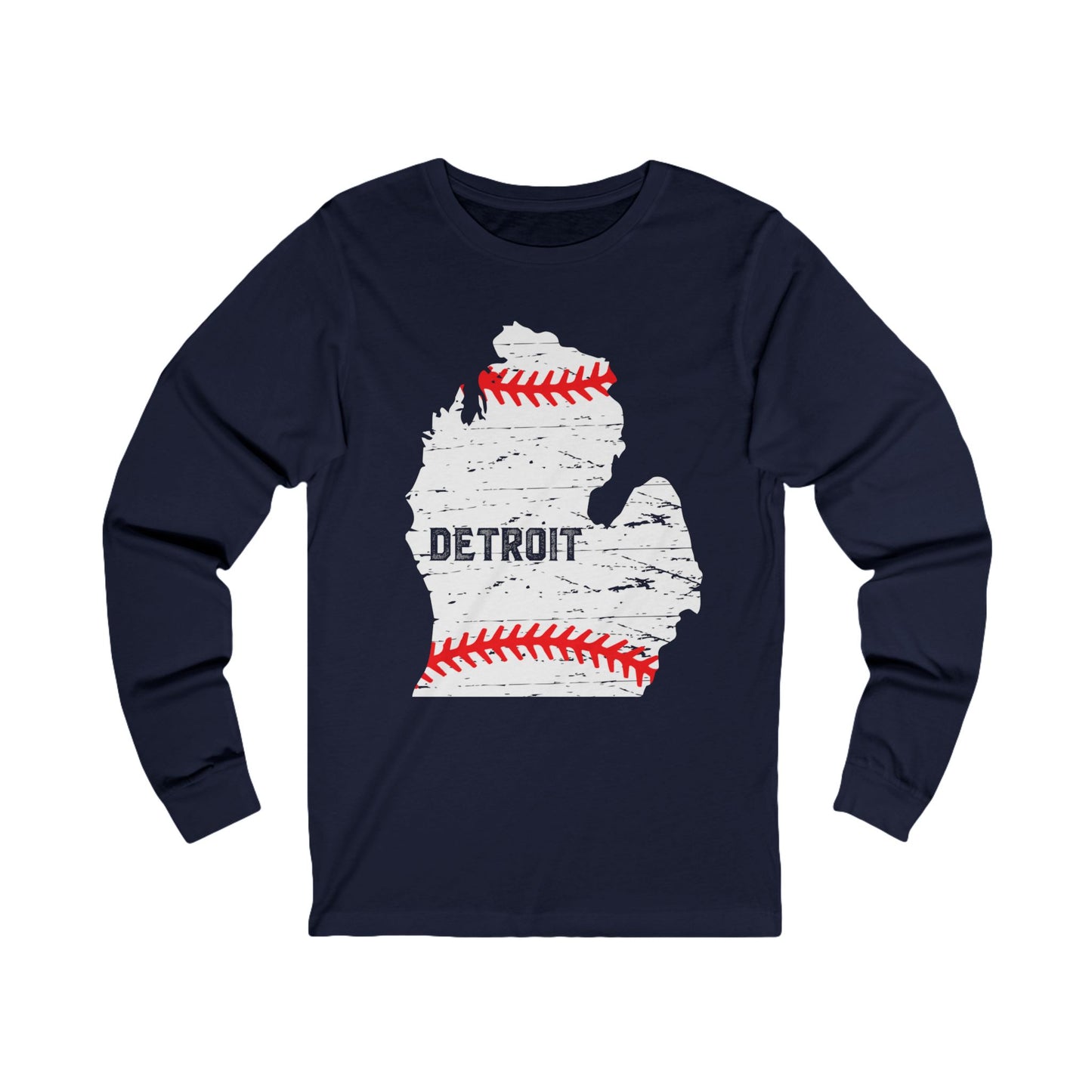 Detroit Tiger Baseball Unisex Jersey Long Sleeve Tee 2 prints