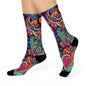 Retro Bright Pattern Cushioned Crew Socks