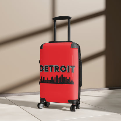 Suitcases with Detroit Skyline, Travel Luggage, Vacation Bags, Traveling Gear,