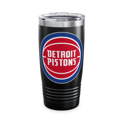 Detroit Pistons Logo Ringneck Tumbler, 20oz - NBA Sports Fan Gift Cup,