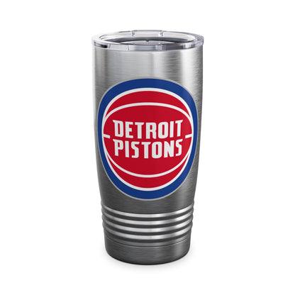 Detroit Pistons Logo Ringneck Tumbler, 20oz - NBA Sports Fan Gift Cup,