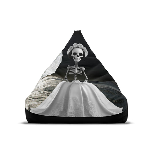 Skeleton Bride Moonlight Bean Bag Chair Cover, Gothic Home Decor, Spooky