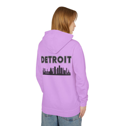 Detroit Style Lightweight Hoodie, Motor City Fashion Sweatshirt, Michigan Urban