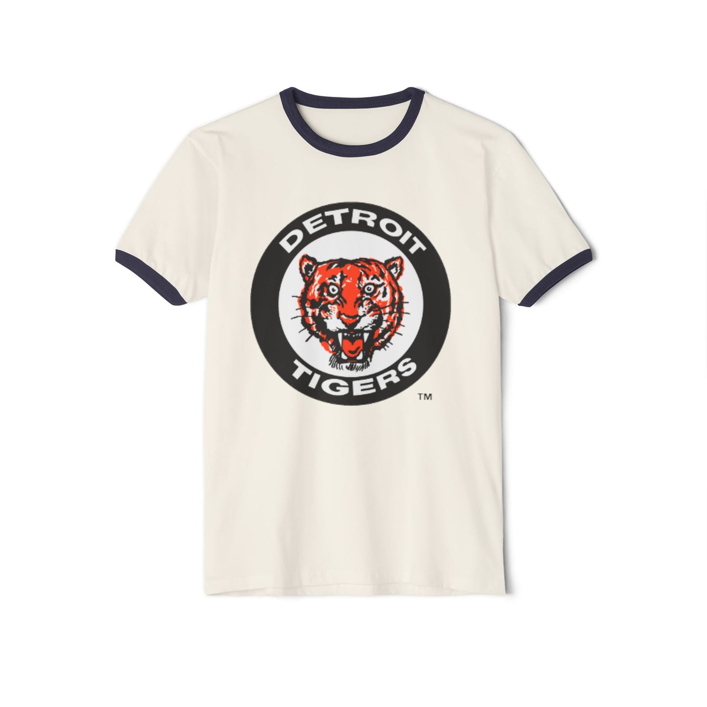 Detroit Tigers Logo Vintage / old school Unisex Cotton Ringer T-Shirt