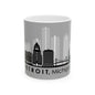 Detroit City Skyline Ceramic Mug