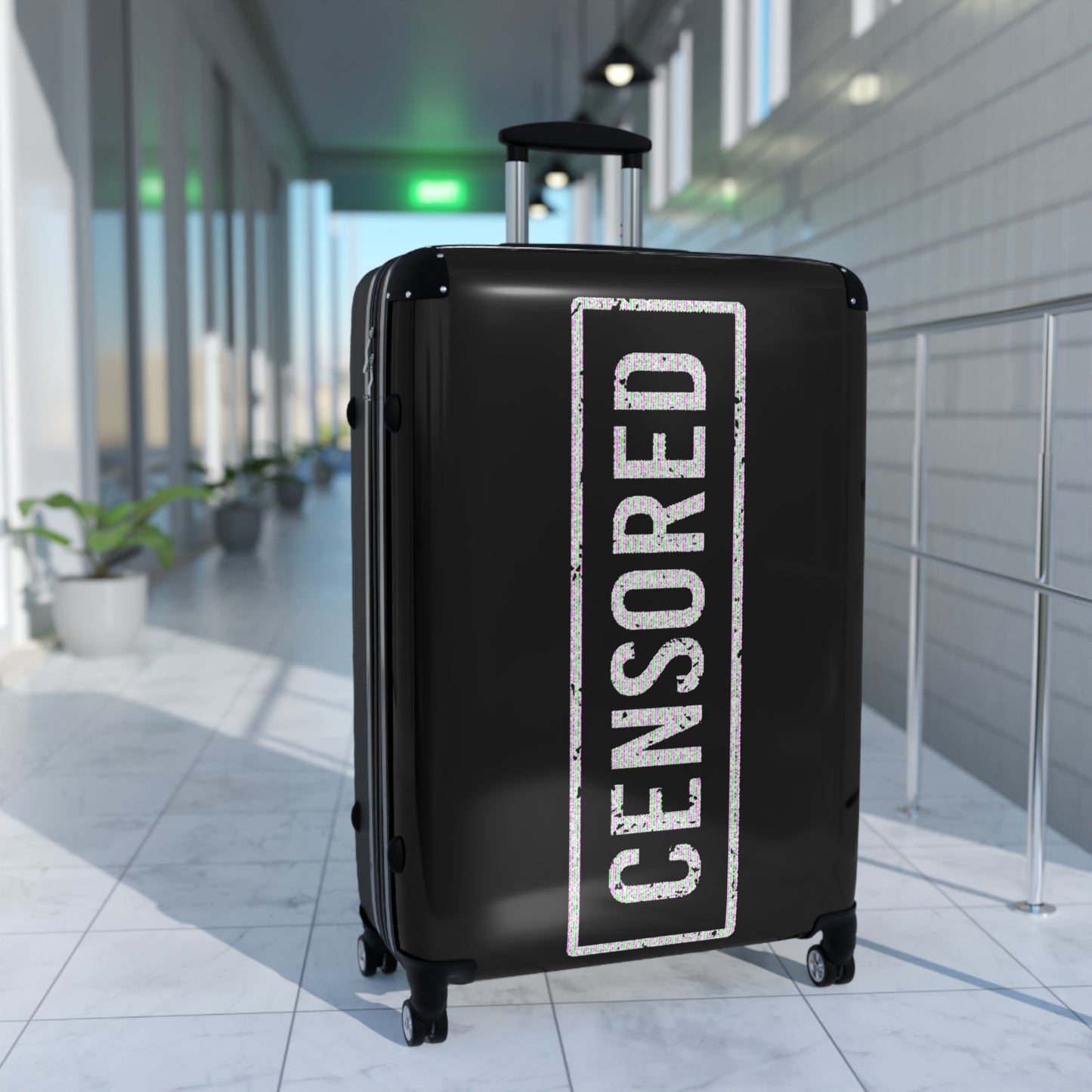 Suitcases, Censored Logo Travel Luggage Bag, Carry-On Vacation Accessories, TSA