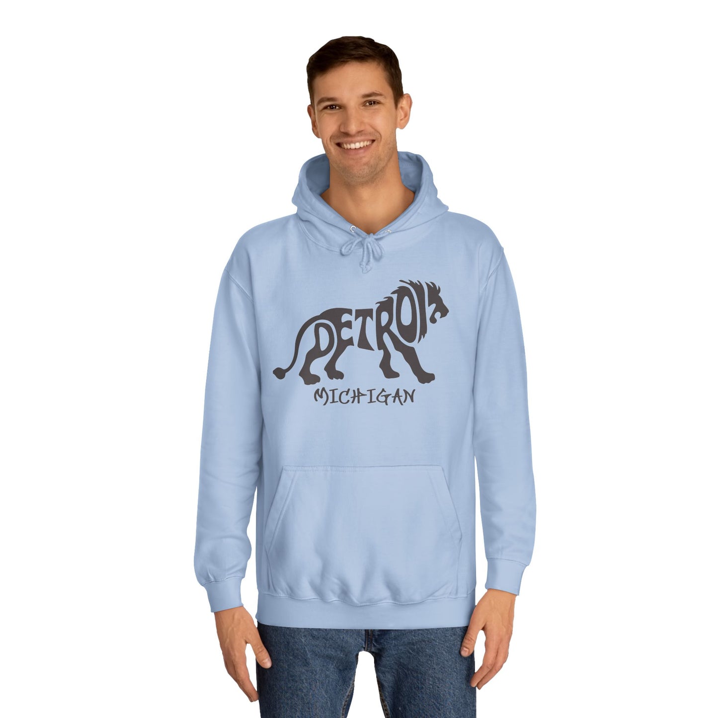 Detroit Lions Vintage Logo NFL Unisex College Hoodie 2 prints