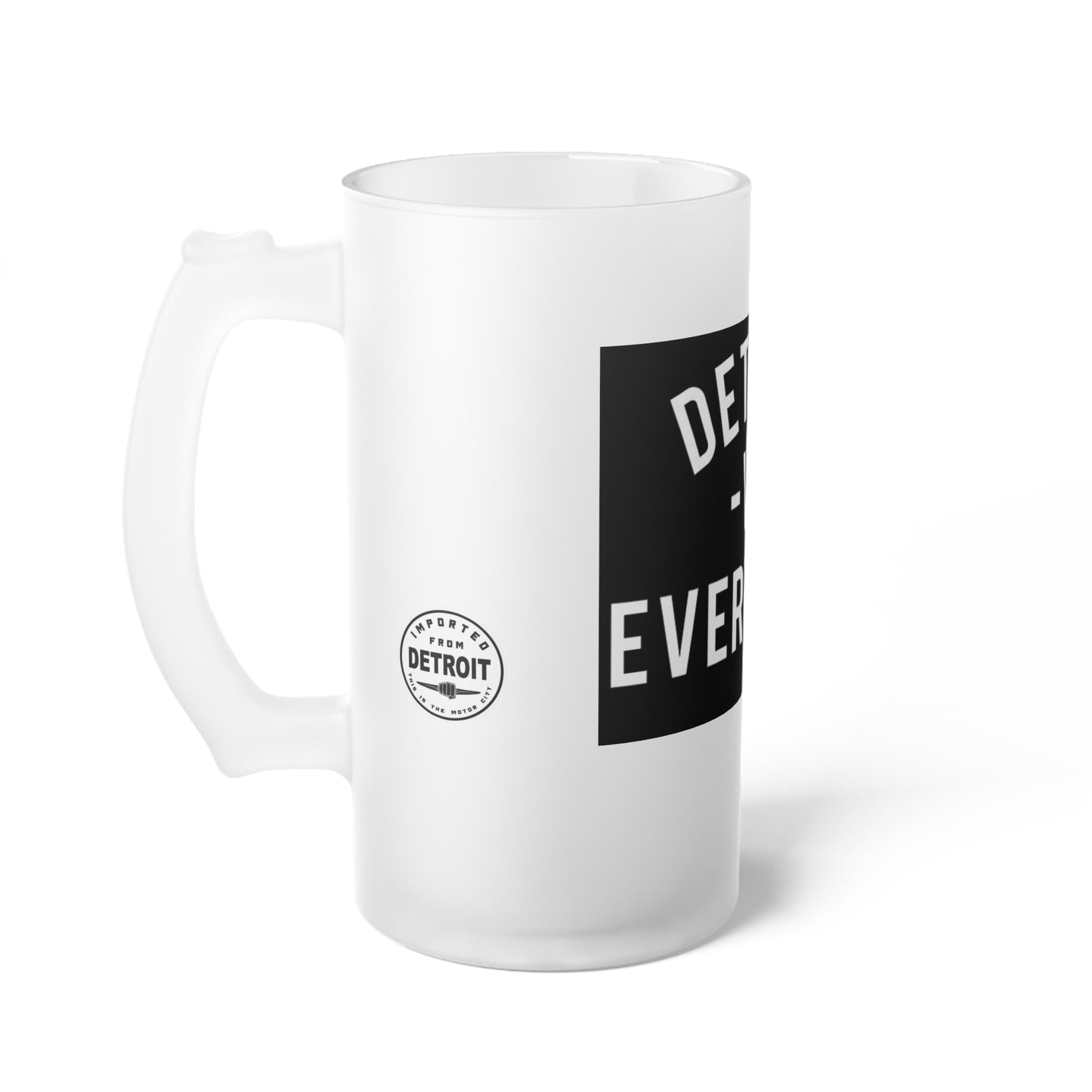 Beer Mug Detroit vs Everybody Frosted Glass