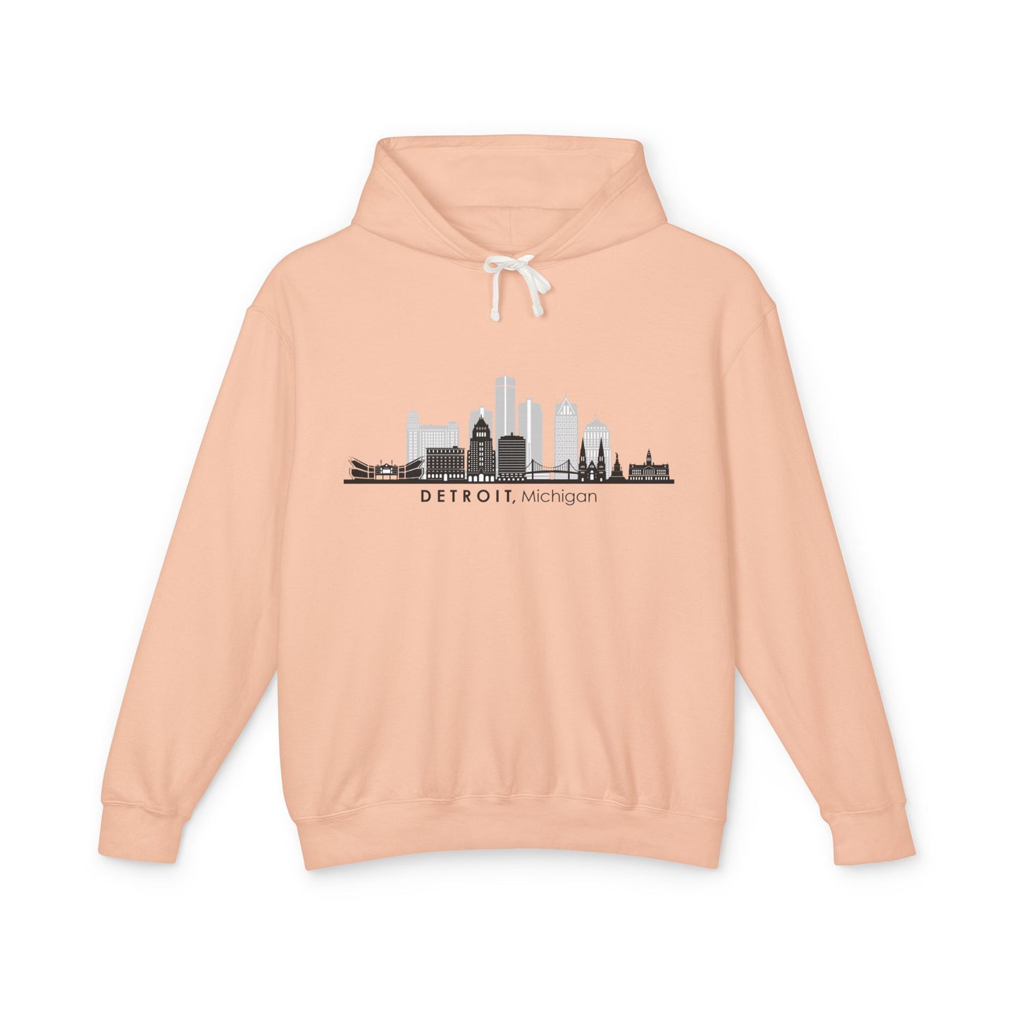 Detroit City Skyline Lightweight Hoodie