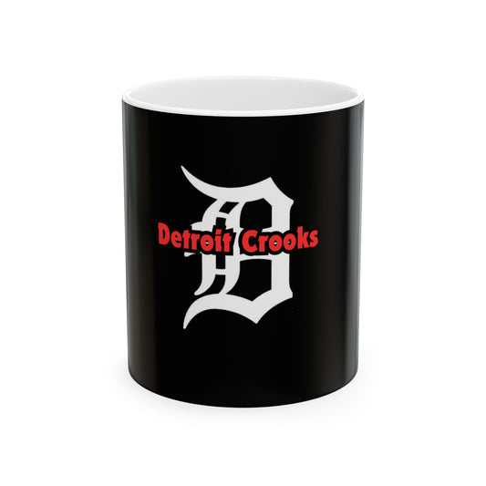 Ceramic Mug, detroit crooks design - Unique Coffee Cup, 11oz Mug, Detroit Lover