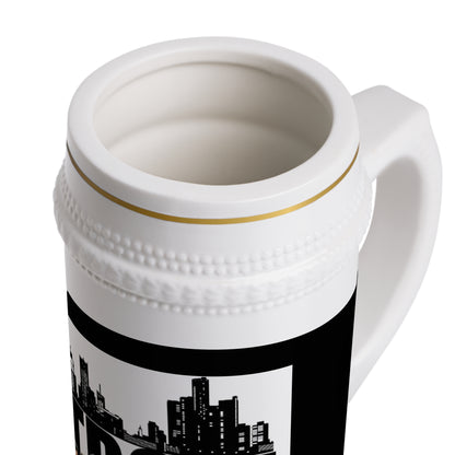 Beer Stein Mug Detroit Crooks Brand Est 1973