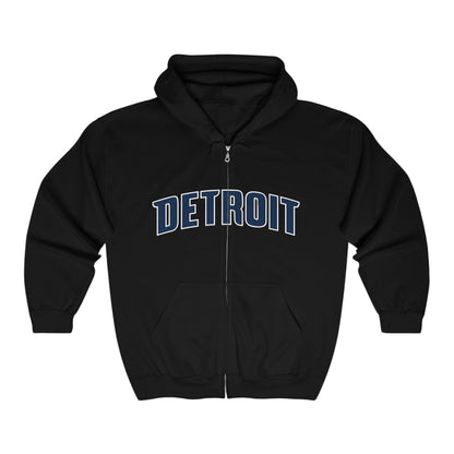 Detroit Pistons Zip Hoodie, Basketball Team Sweatshirt, Sports Fan Apparel, Full