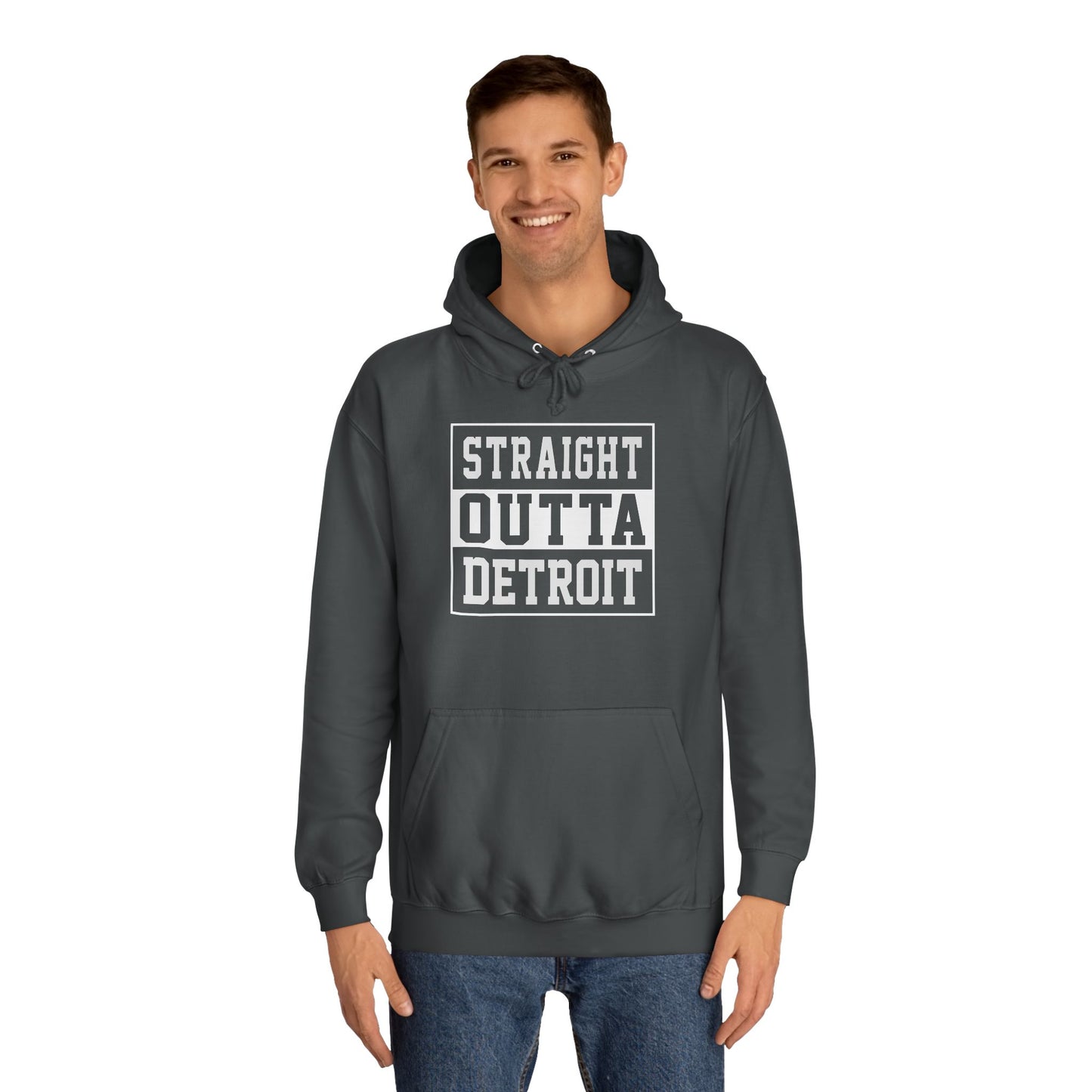 Straight outta Detroit Unisex College Hoodie