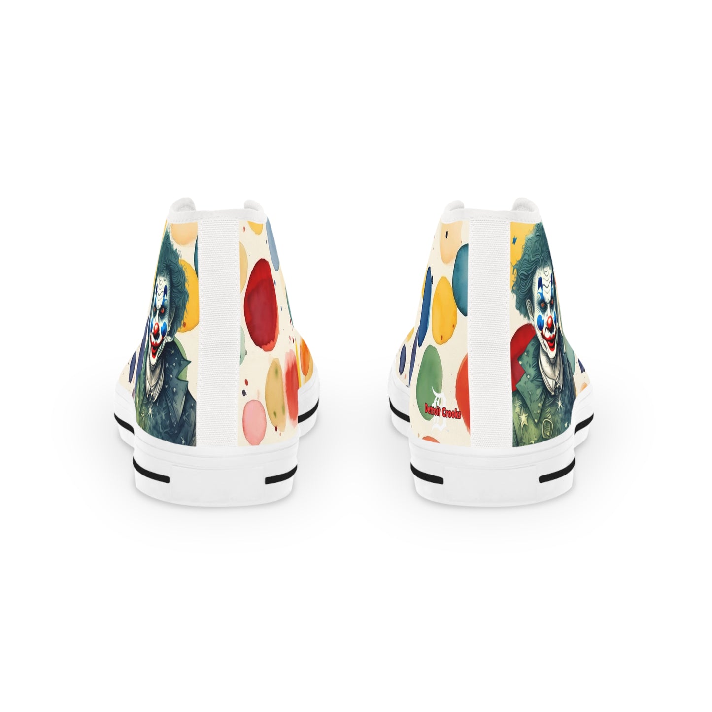 Detroit Crooks Design Clowns circus Men's High Top Sneakers