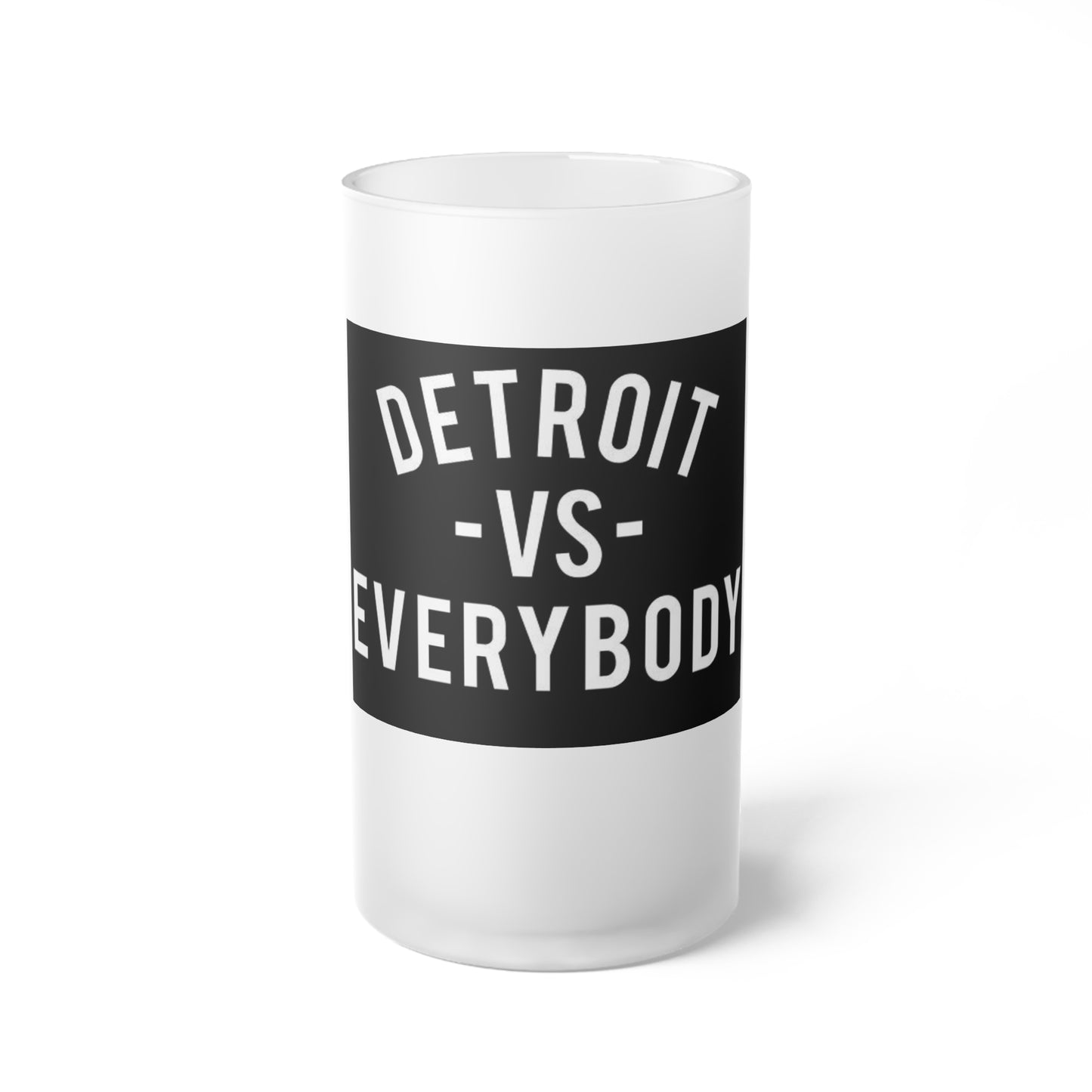 Beer Mug Detroit vs Everybody Frosted Glass