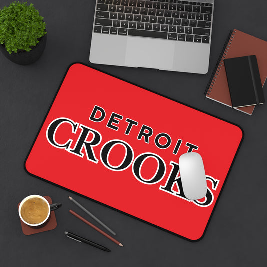 Detroit Crooks Design Desk Mat - Unique Gaming Mouse Pad, Cool Desk Accessory,