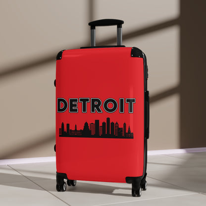 Suitcases with Detroit Skyline, Travel Luggage, Vacation Bags, Traveling Gear,