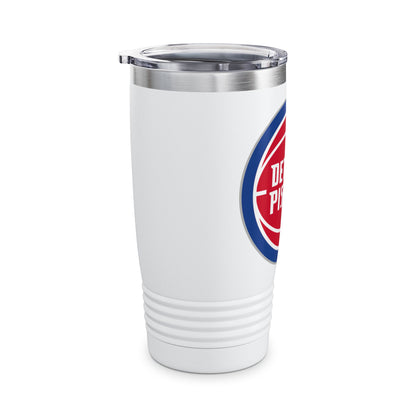 Detroit Pistons Logo Ringneck Tumbler, 20oz - NBA Sports Fan Gift Cup,