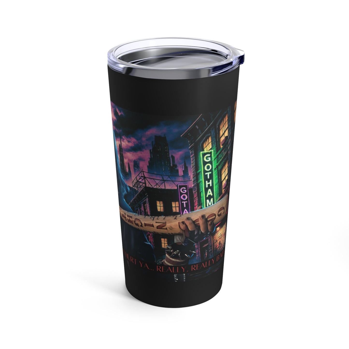 Tumbler 20oz, Harley Quinn takes on gotham, DC Comics Gift, Joker Girlfriend