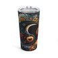 Celestial Sun Moon Yin Yang Zodiac Tumbler 20oz, Astrology Drinkware, Galaxy