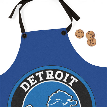 Detroit Lions Logo Apron, Football Fan Cooking Apron, NFL Team Kitchen