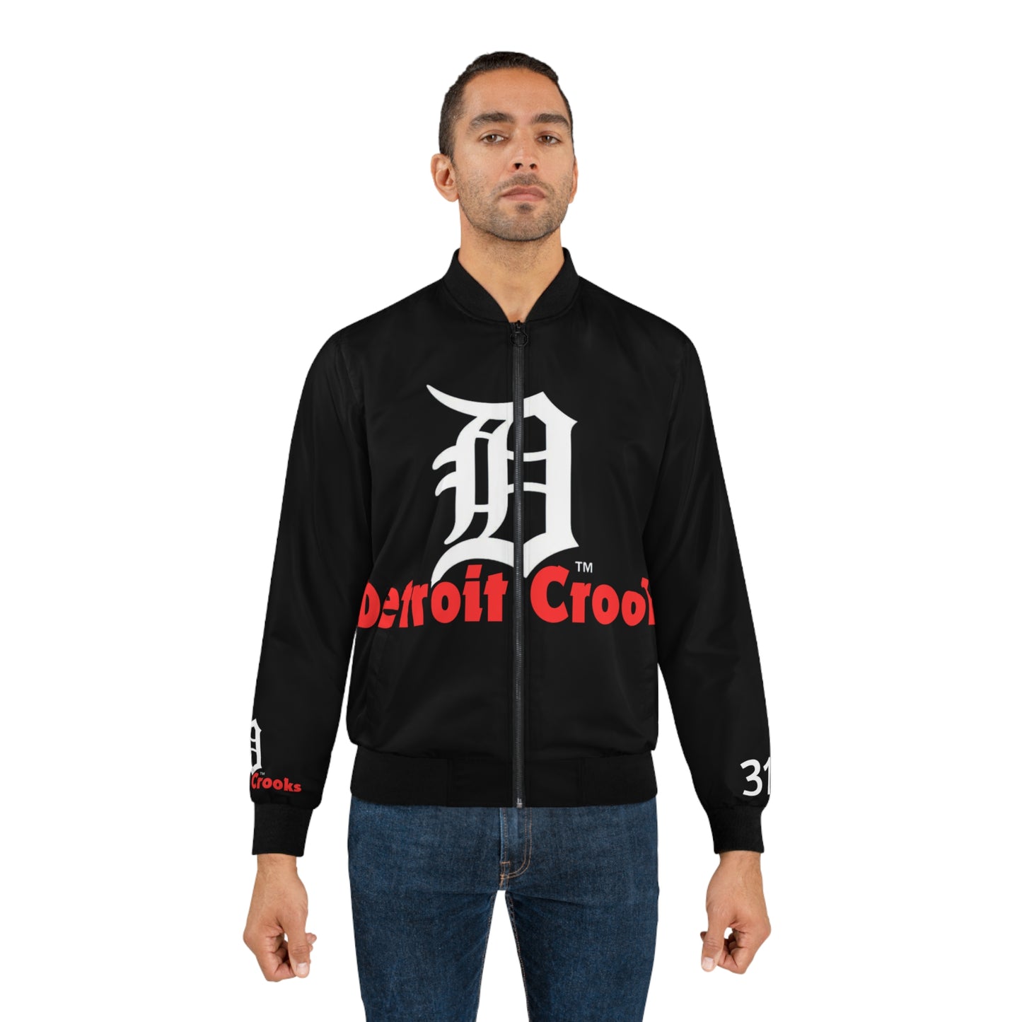 Detroit Crooks Men's Bomber Jacket (AOP)