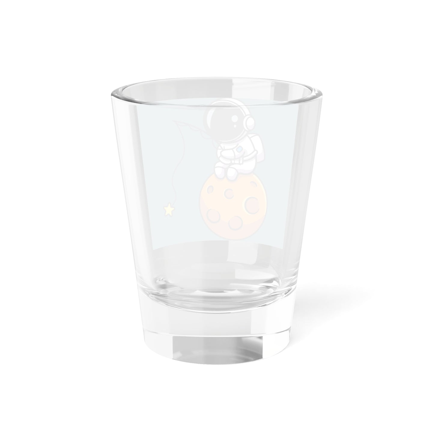 Space man fishing from the moon  Shot Glass, 1.5oz