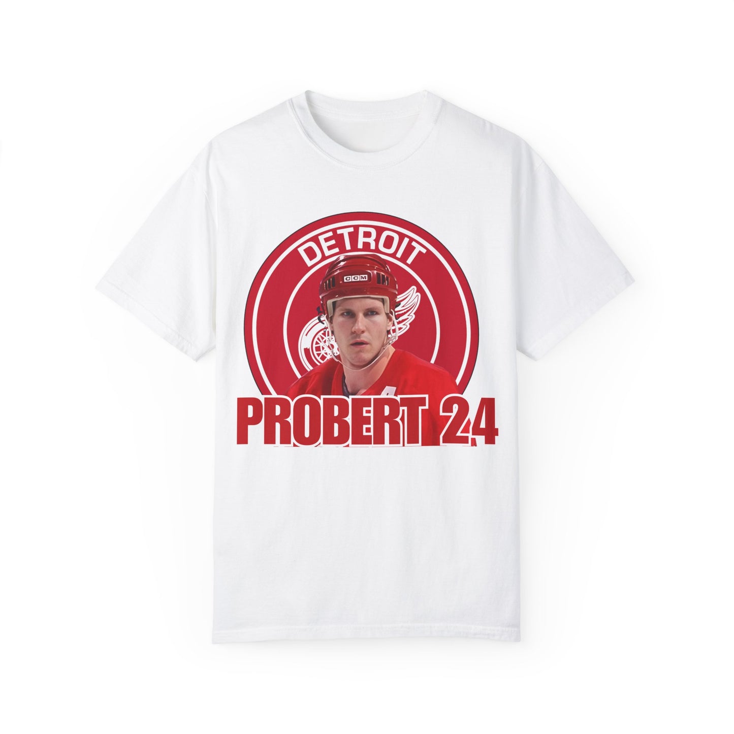 Bob Probert Detroit Red Wings #24 Unisex Garment-Dyed T-shirt, Vintage Hockey