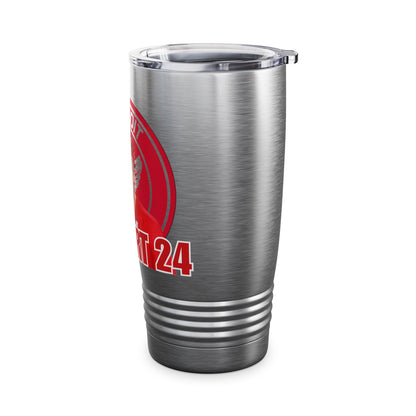 Bob Probert Detroit Red Wings #24 Ringneck Tumbler, 20oz - NHL Hockey Fan Gift,