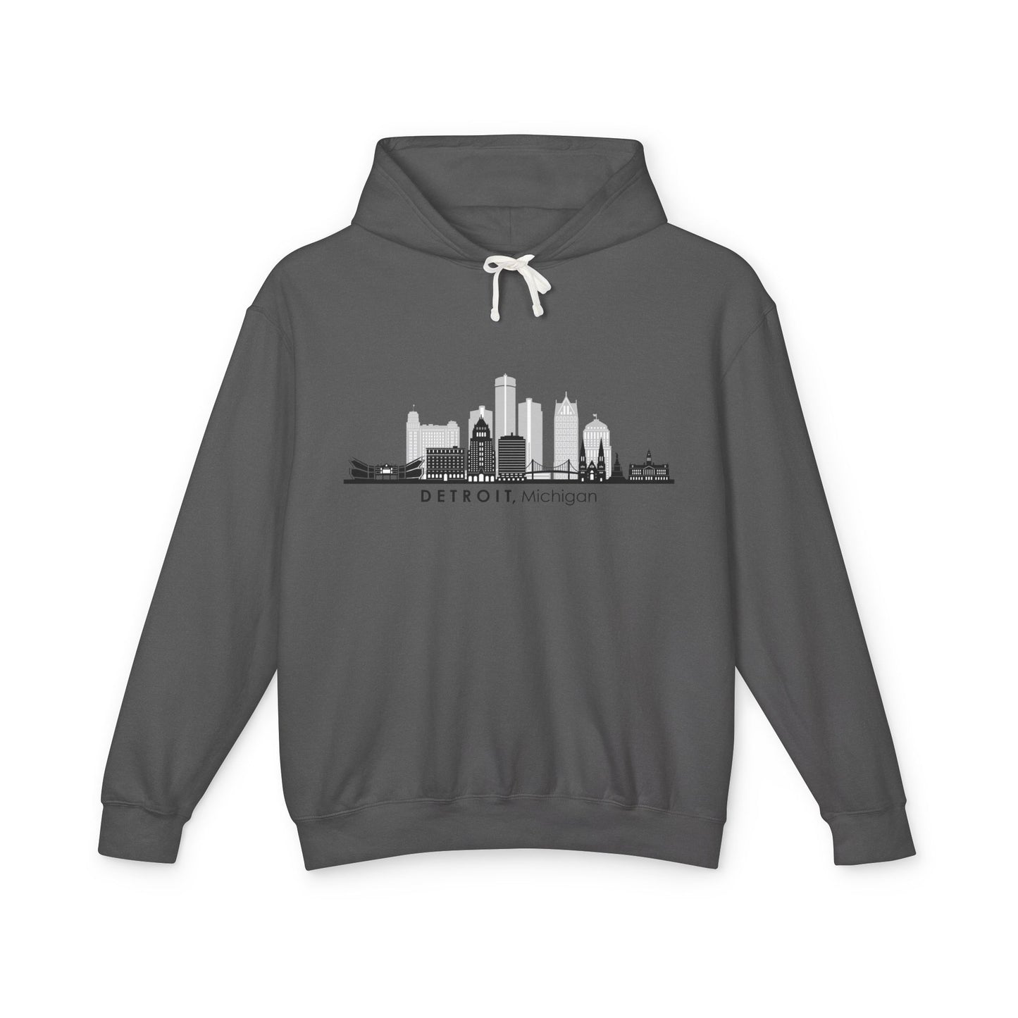 Detroit City Skyline Lightweight Hoodie